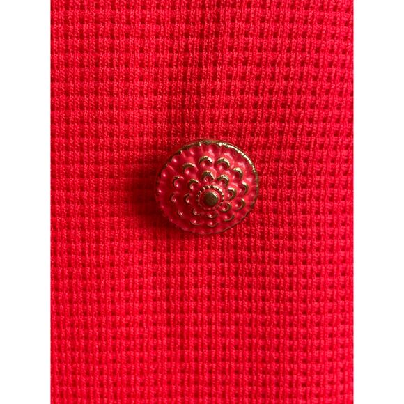 Vintage Red Coat Textured Buttons Union Tag - Picture 3 of 11